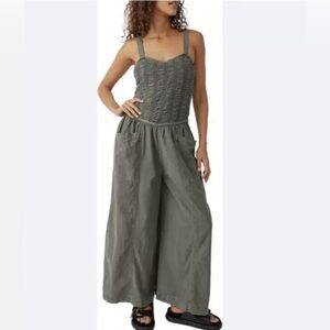 FREE PEOPLE Forever Always Cotton Wide Leg Jumpsuit